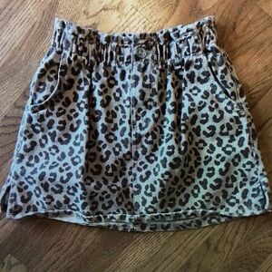 Leopard Print Kids Skirt